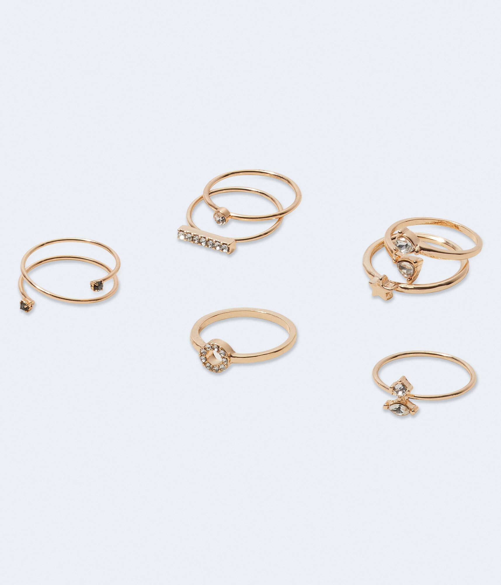 Rhinestone Ring 7-Pack