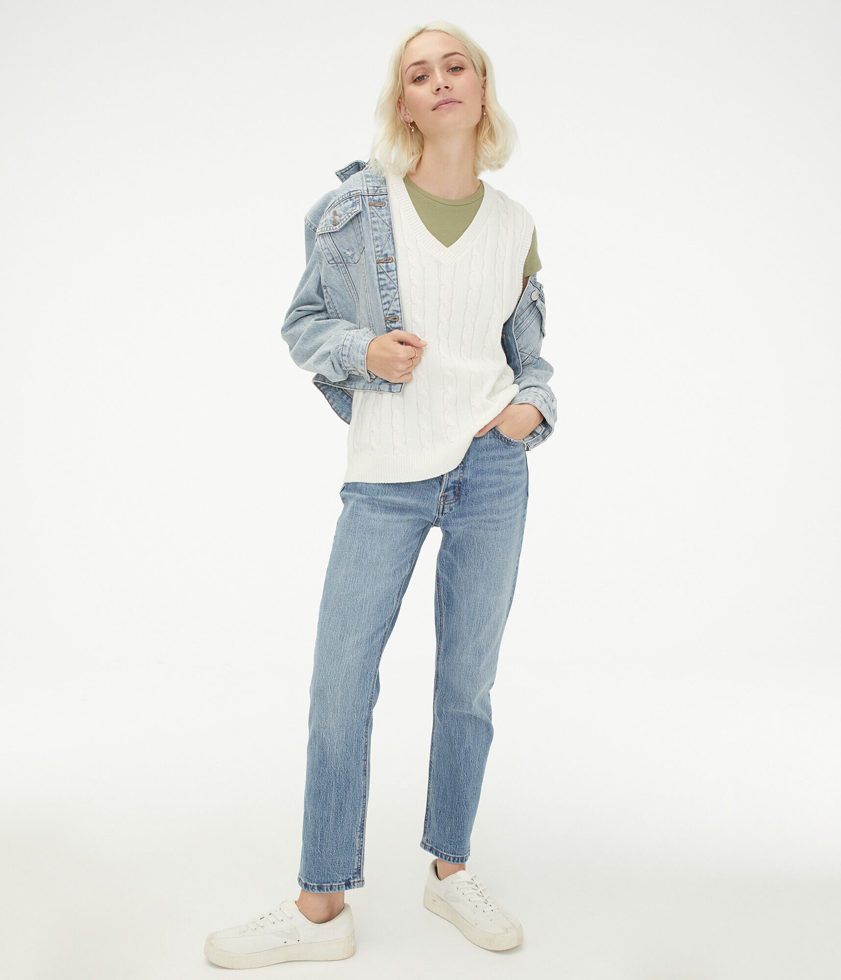 '90s Super High-Rise Straight Hemp Jean