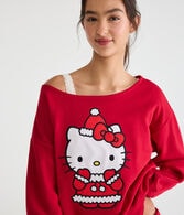 Hello Kitty | Aero Santa Suit Off-The-Shoulder Sweatshirt