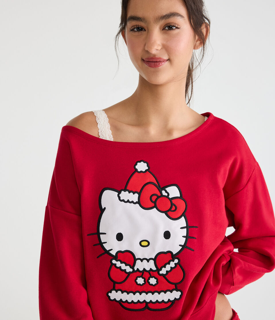 Hello Kitty | Aero Santa Suit Off-The-Shoulder Sweatshirt