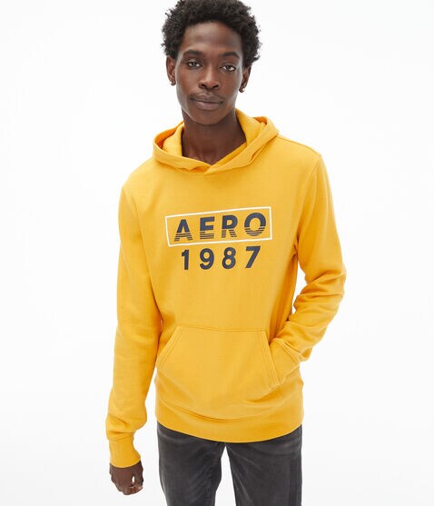 Aero 1987 Box Logo Pullover Hoodie Aero 1987 Box Logo Pullover Hoodie