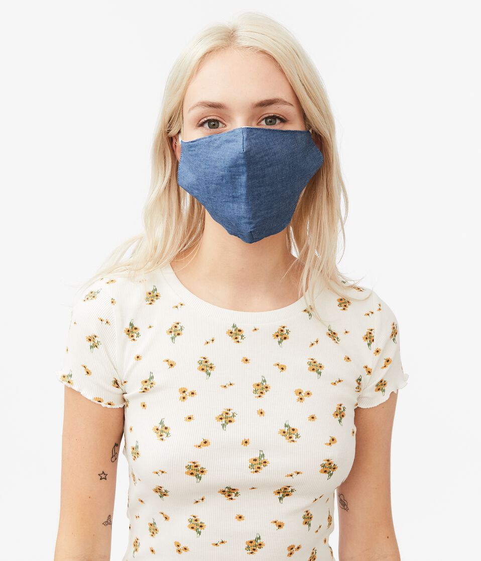 Bandana-Print & Denim Mask 2-Pack