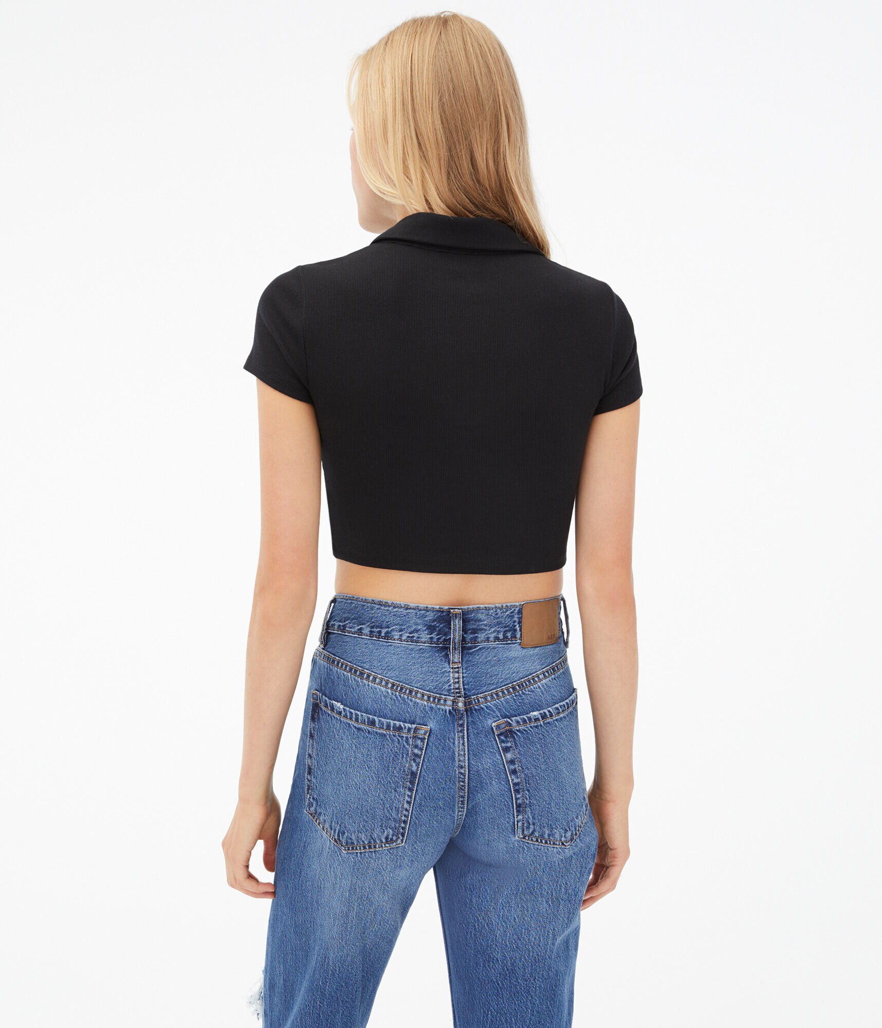 Micro Cropped Polo Tee