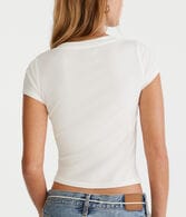 Seriously Soft Ribbed V-Neck Baby Tee