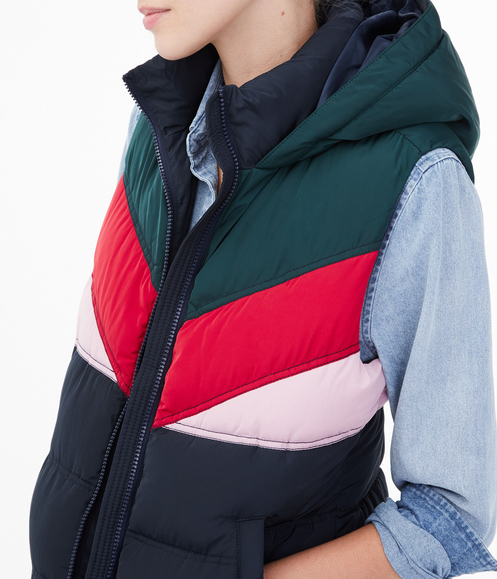 Colorblock Puffer Vest