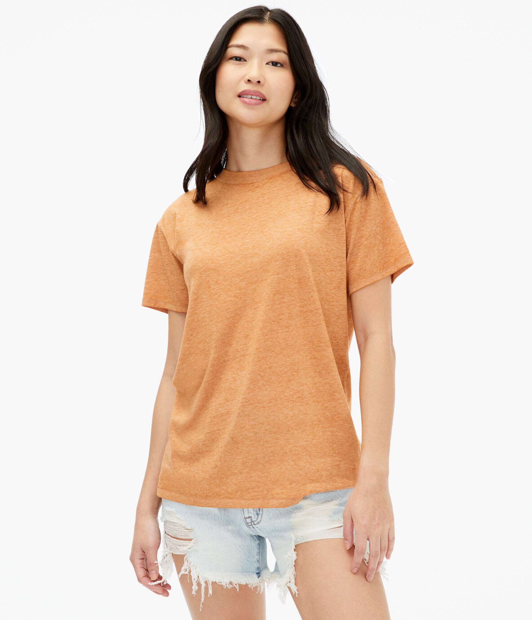 Heathered Loose Fit Crew Tee
