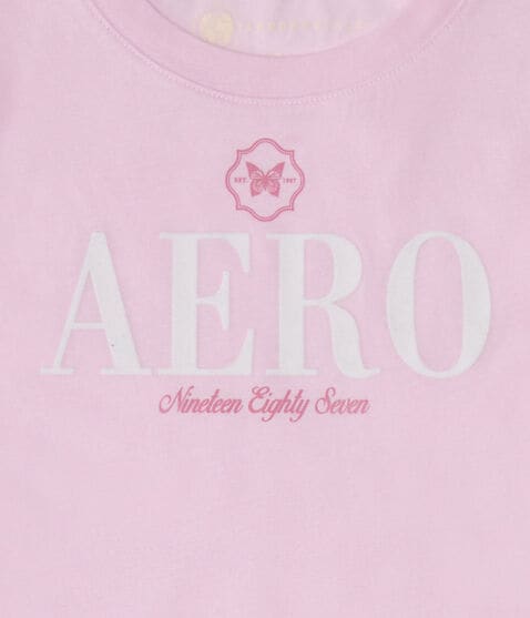 Aero Butterfly Flocked Graphic Tee Aero Butterfly Flocked Graphic Tee