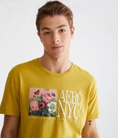 Aero NYC Floral Square Graphic Tee