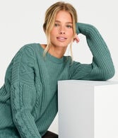 Cable-Knit Tunic Sweater