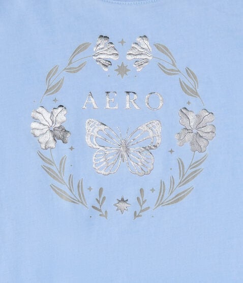 Aero Butterfly Circle Foil Graphic Tee Aero Butterfly Circle Foil Graphic Tee