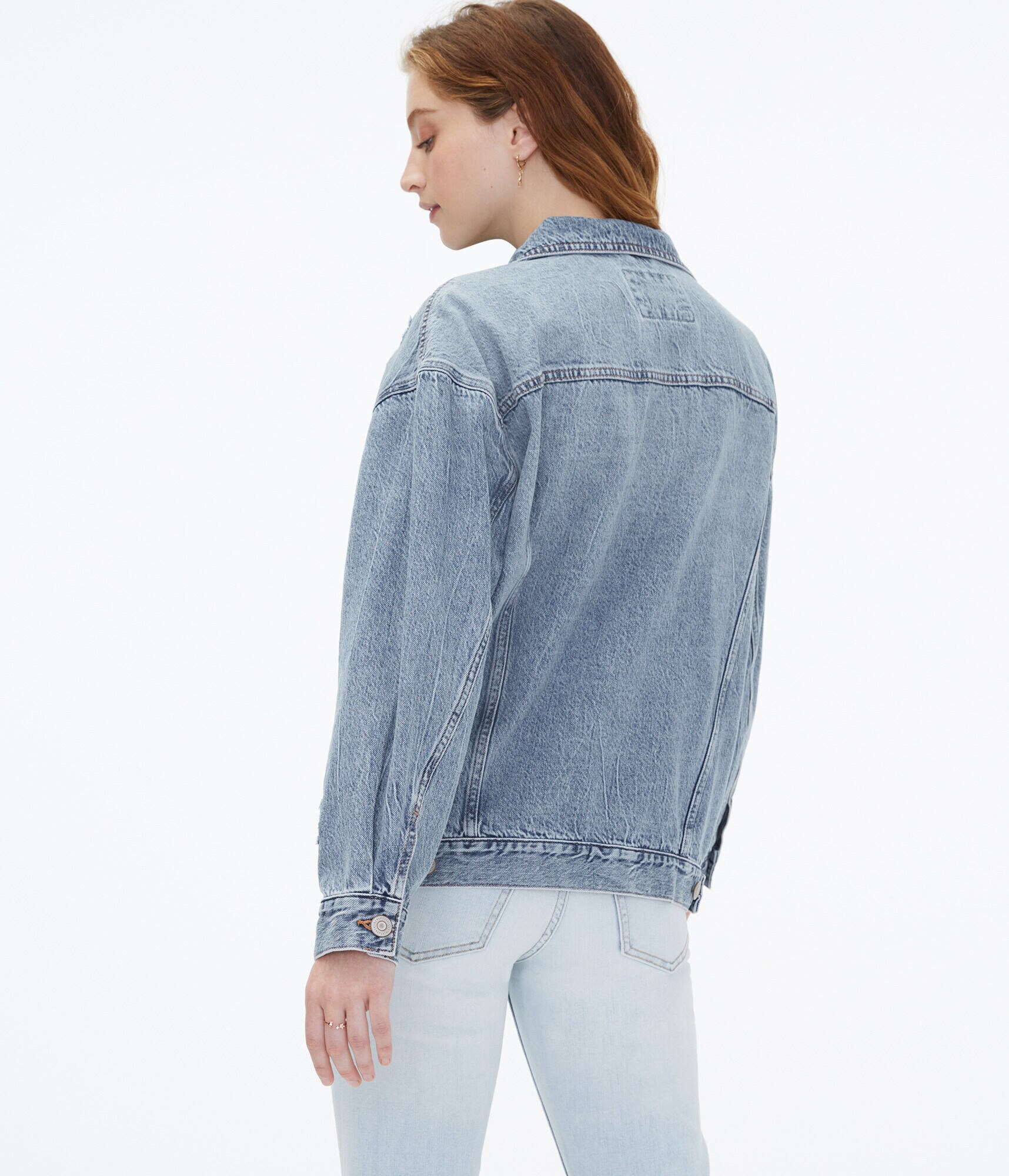 Medium Wash Oversized Denim Jacket
