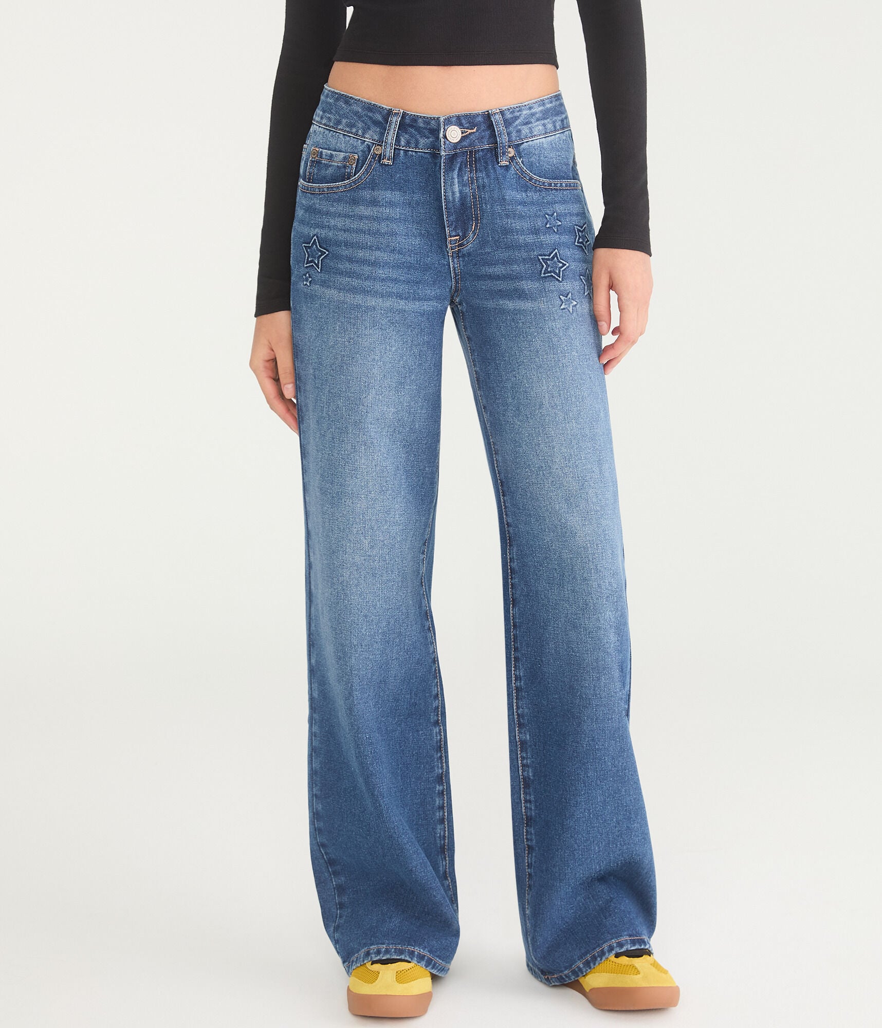 Low-Rise Baggy Wide Leg Star Jean