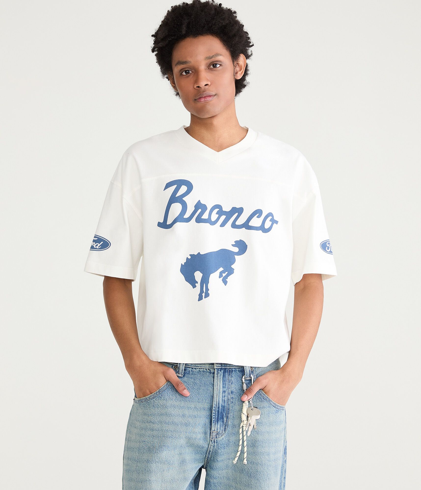 Ford Bronco Boxy V-Neck Graphic Jersey