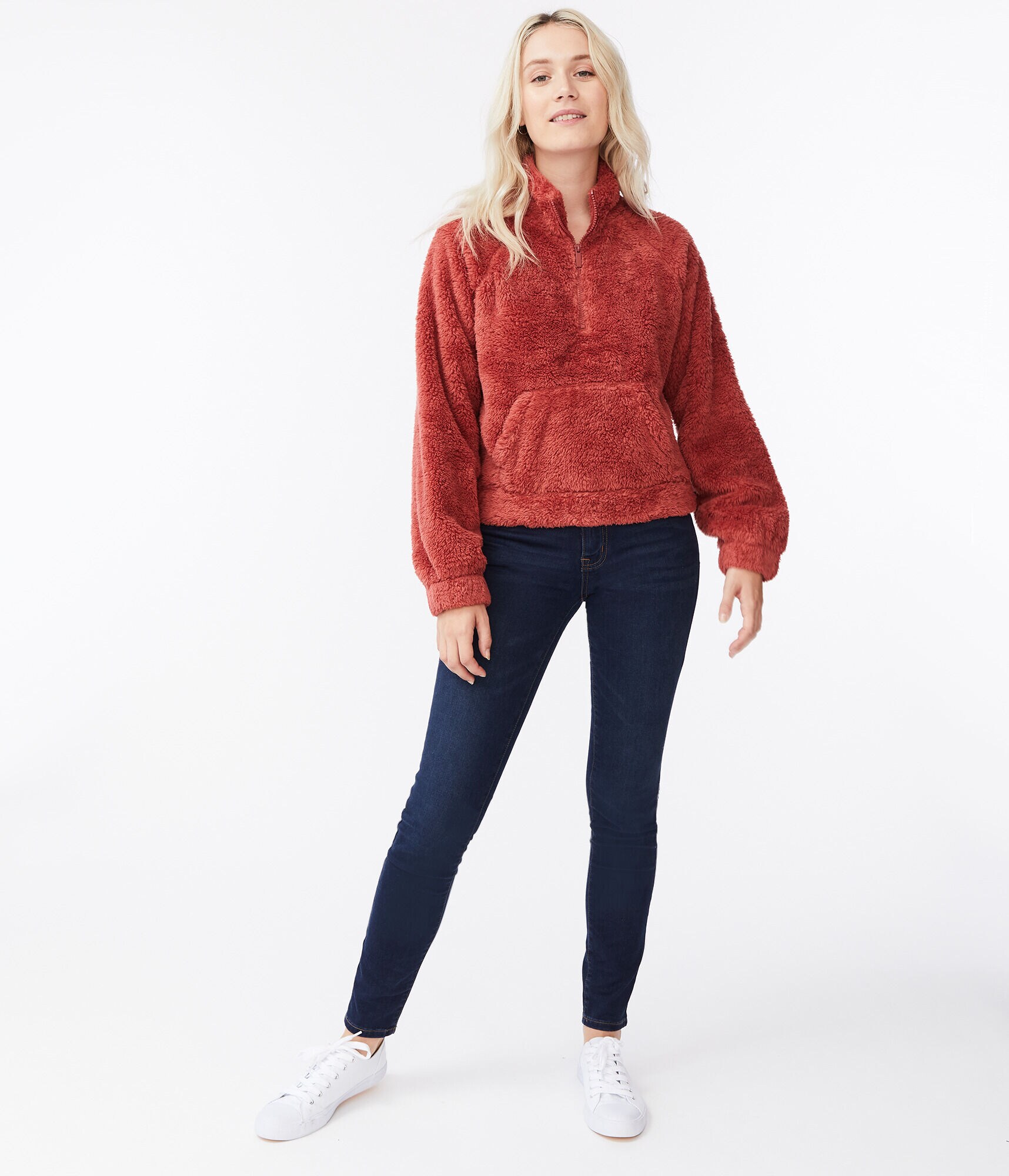 Sherpa Fleece Half-Zip Pullover