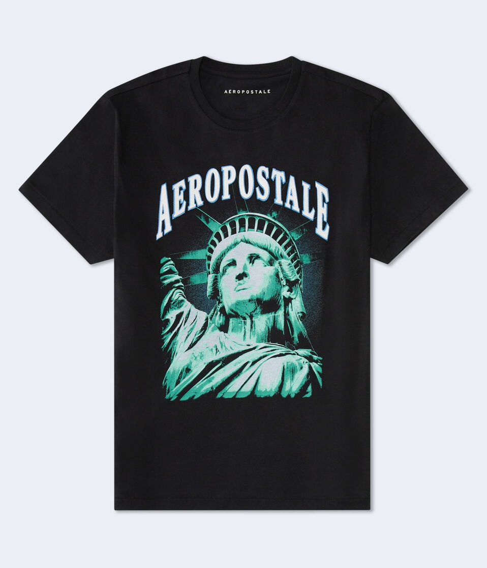Aeropostale Statue Of Liberty Appliqué Graphic Tee