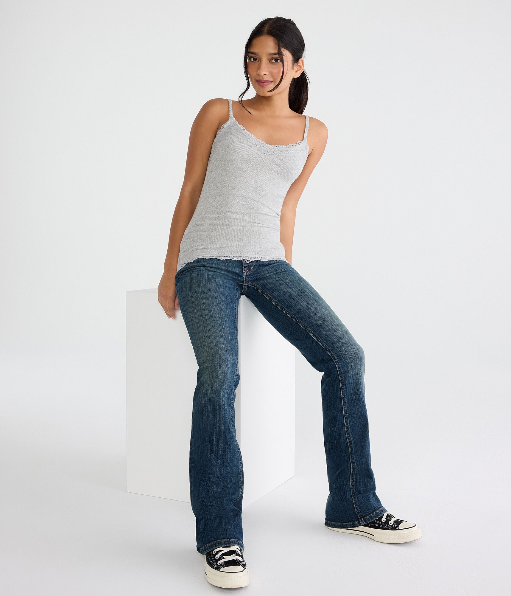 Y2K Lace Scoop-Neck Cami