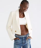 Solid Cropped Blazer