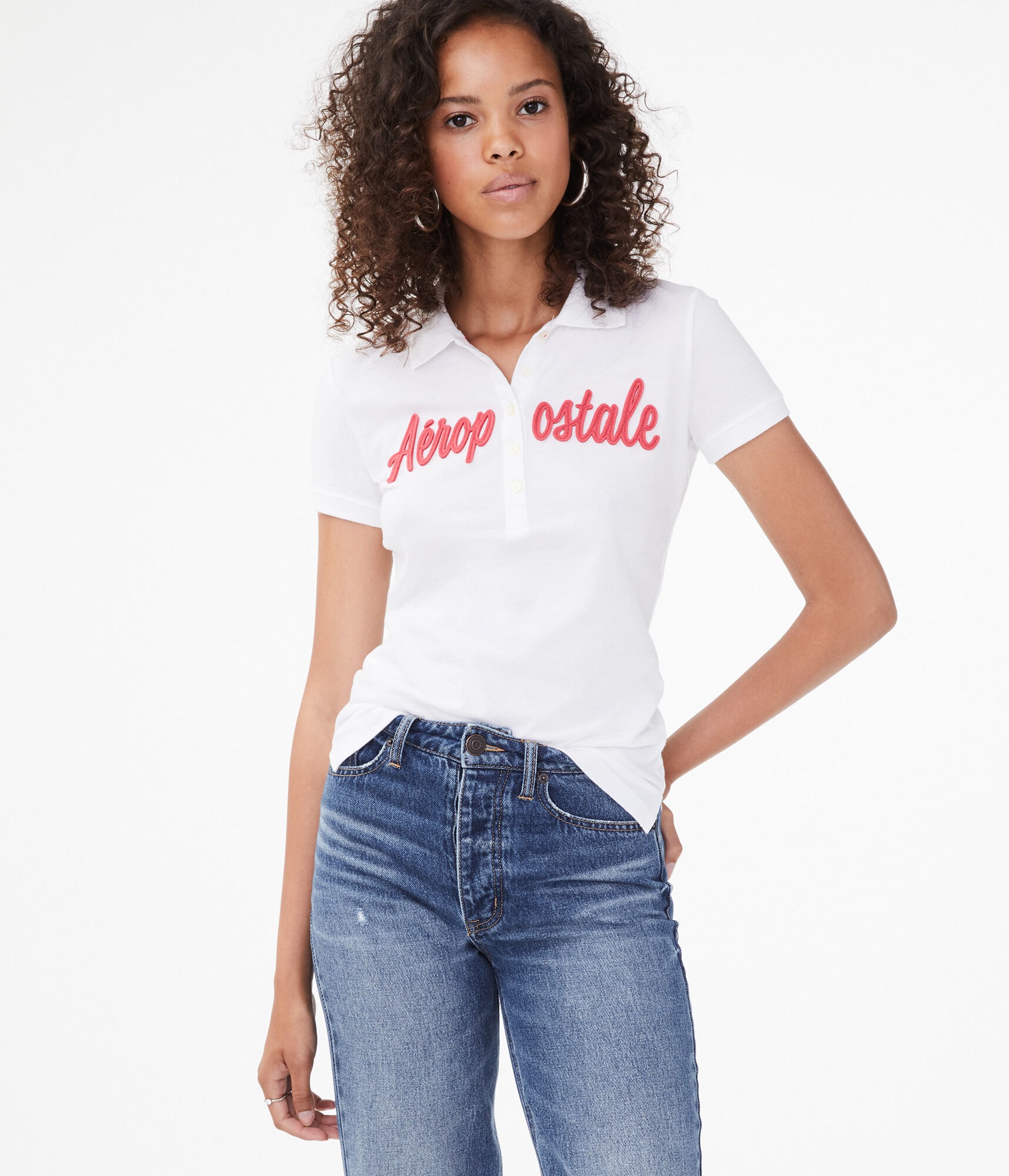 Aeropostale Script Jersey Polo