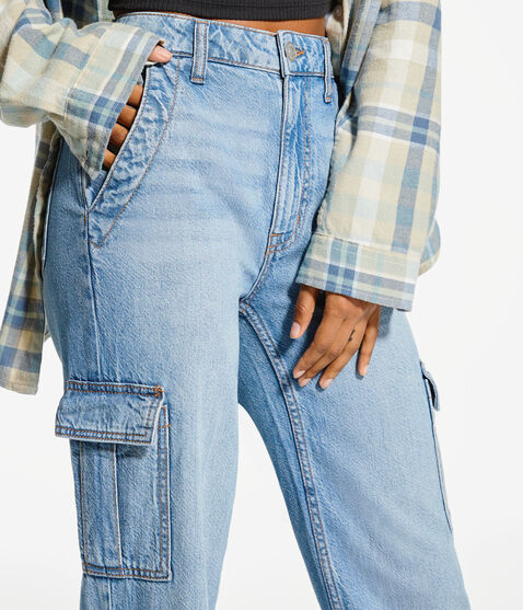 '90s Super High-Rise Wide Leg Cargo Jean