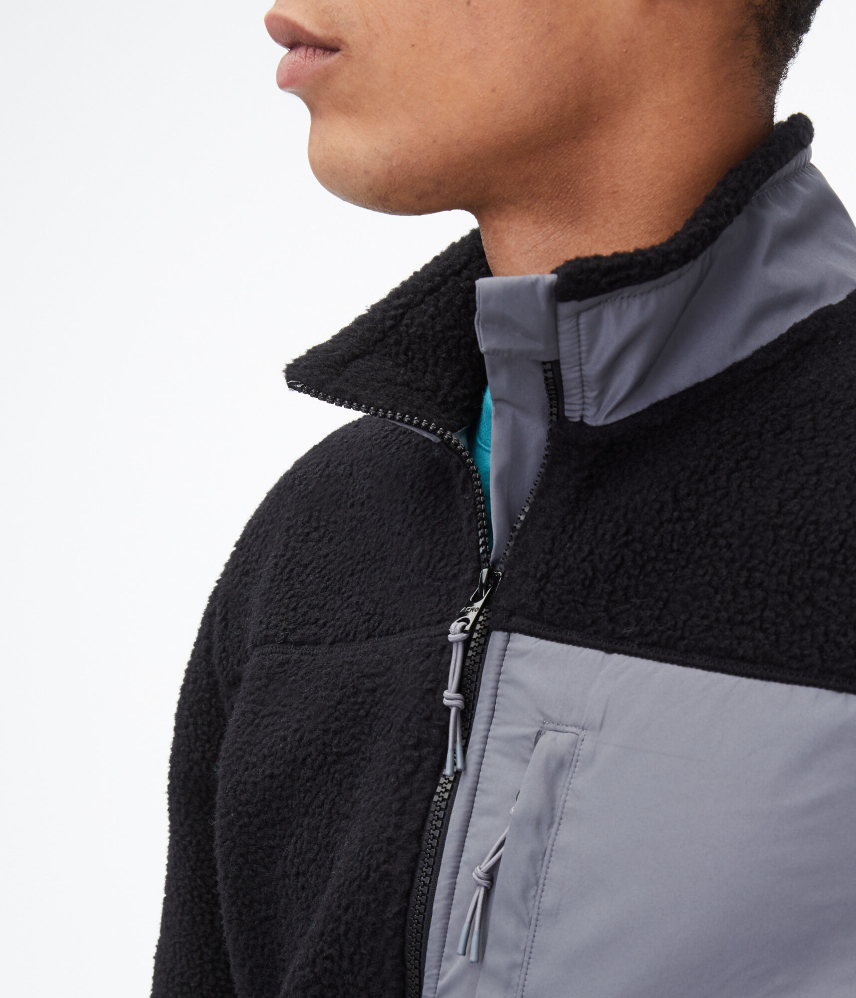 Colorblocked Sherpa Jacket