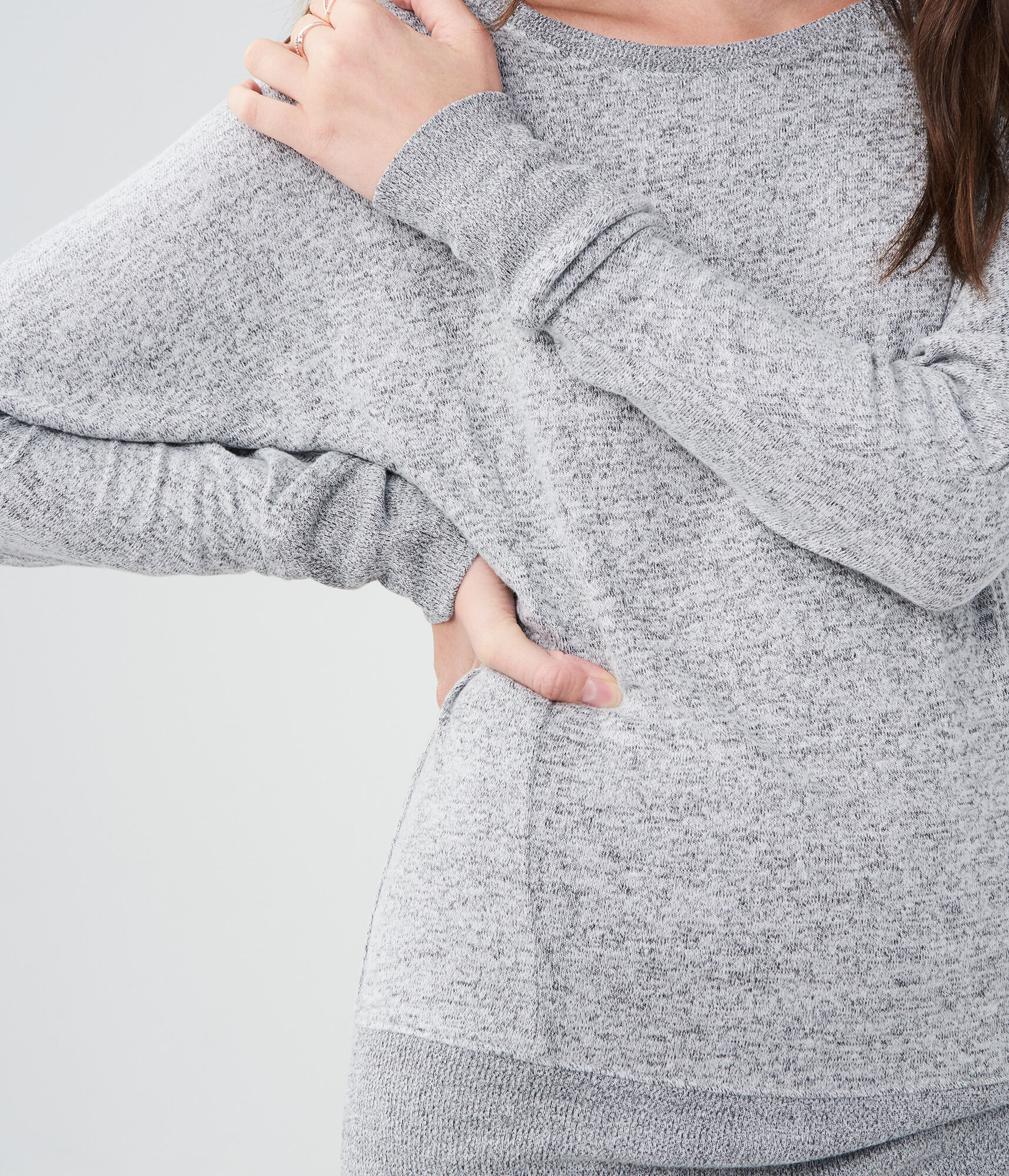 LLD Long Sleeve Space-Dye Crew Top