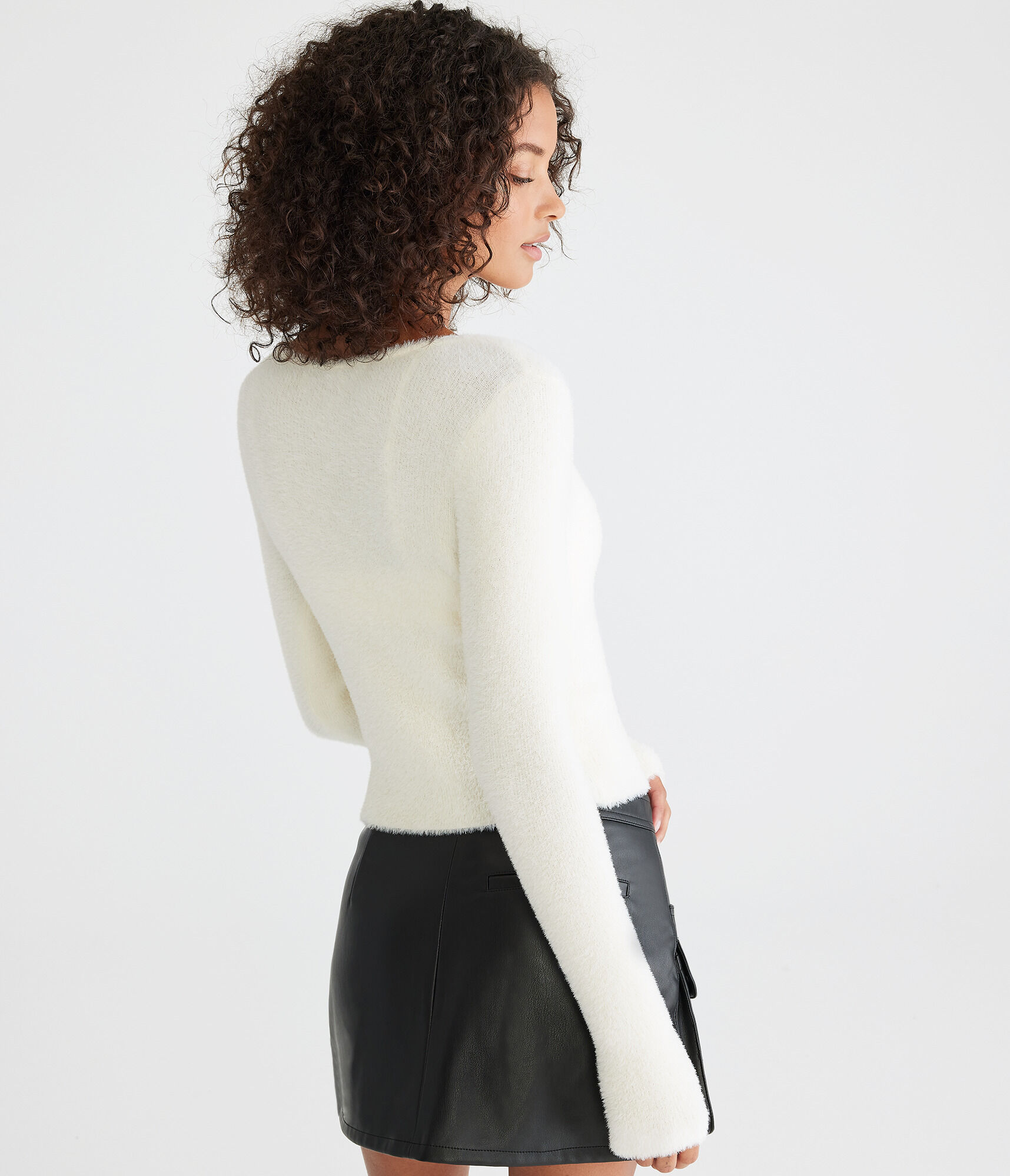 Bella Cropped Scoop-Neck Sweater
