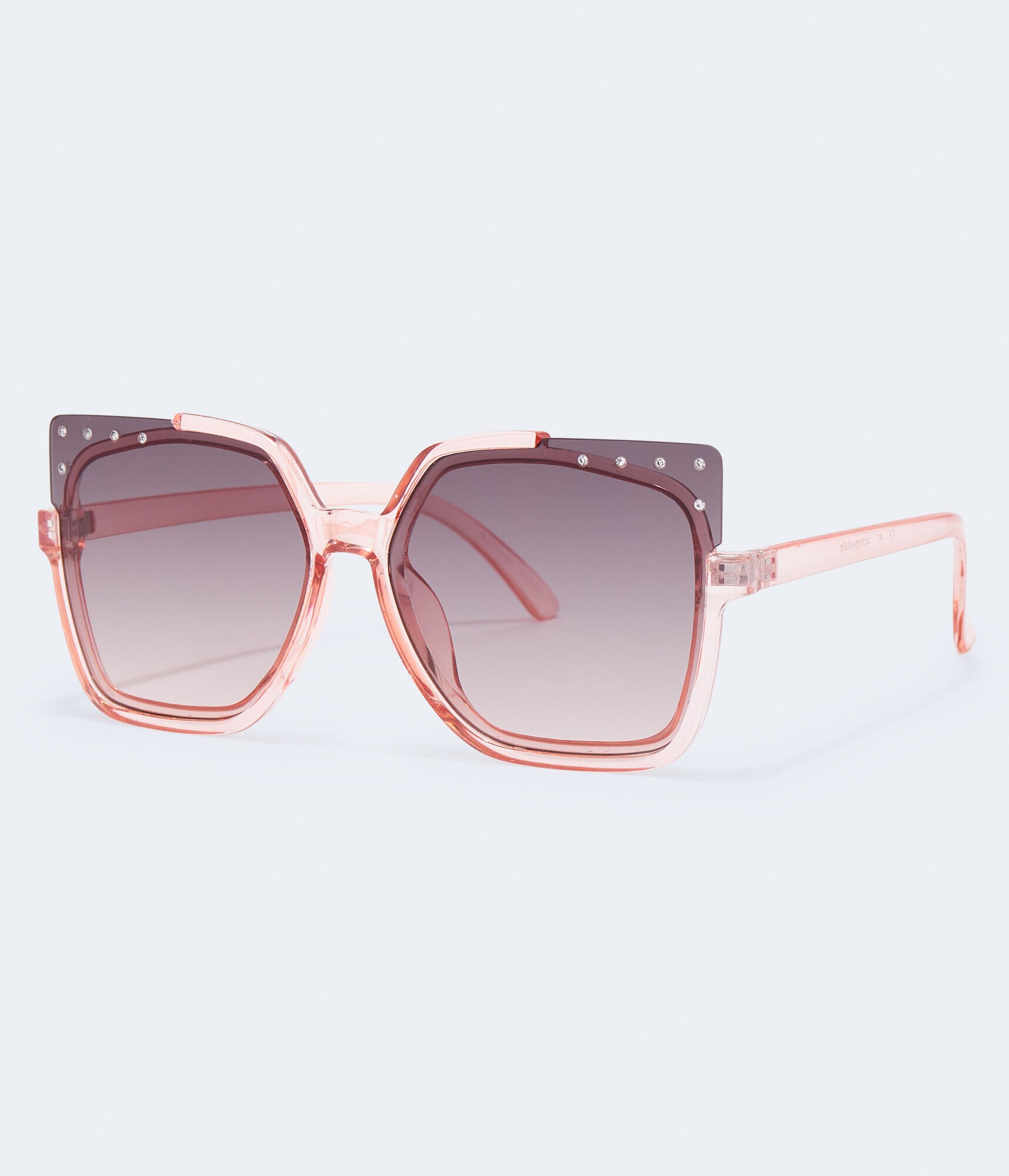 Rhinestone Oversized Square Sunglasses
