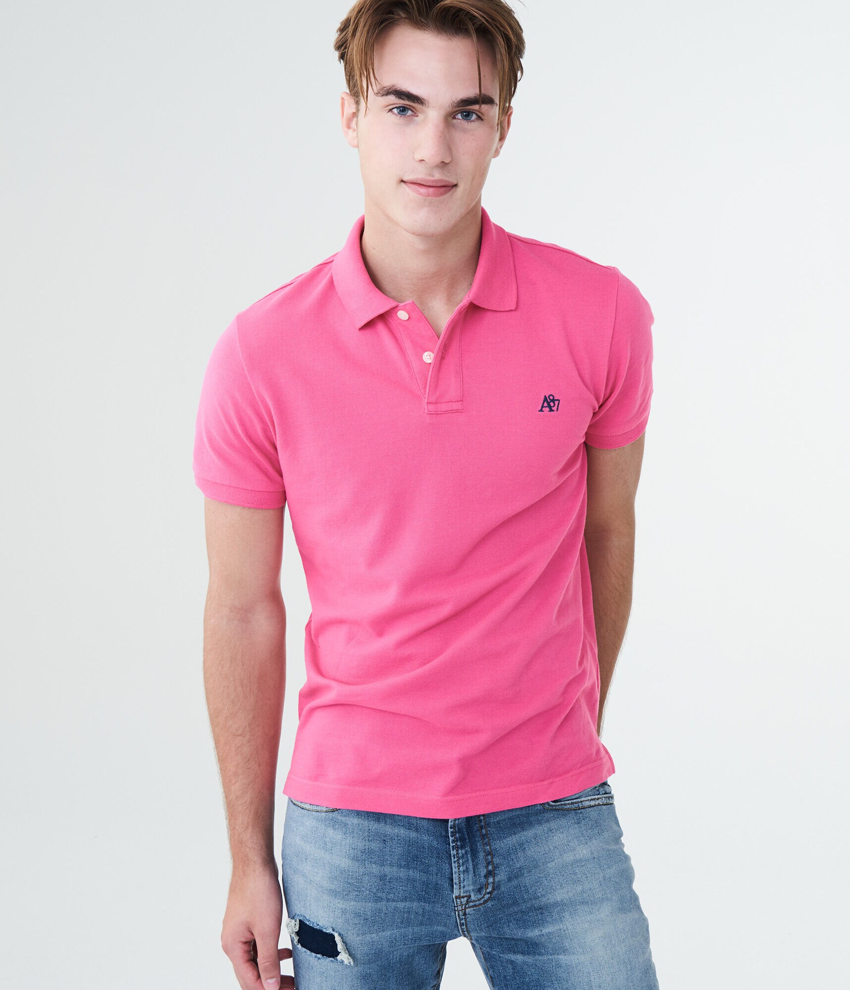 A87 Logo Piqu&eacute; Polo