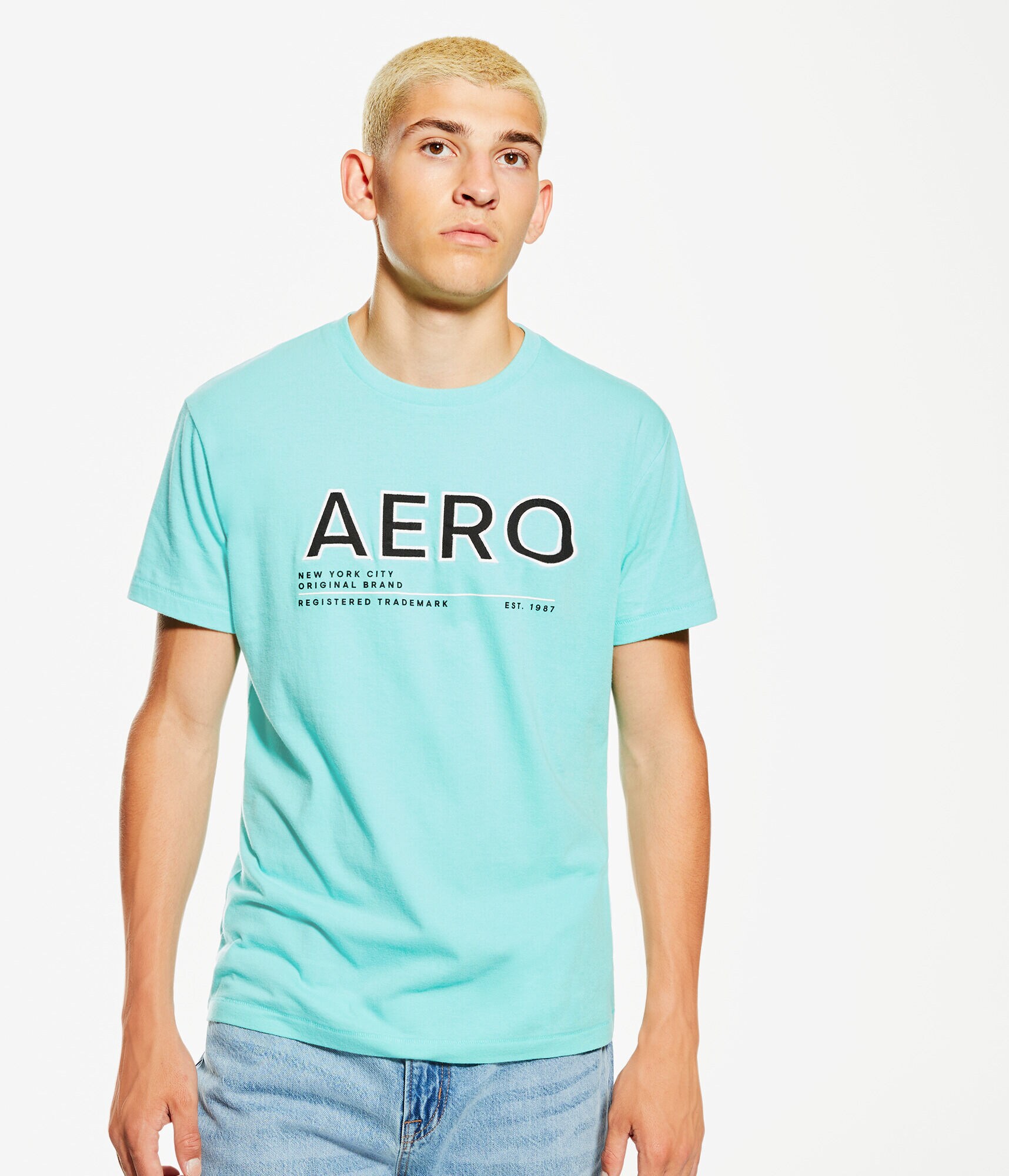 Aero Trademark Logo Appliqu&eacute; Graphic Tee