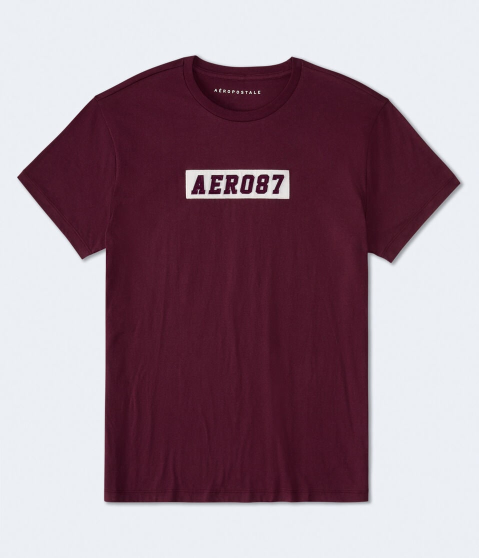 Aero87 Box Logo Appliqué Graphic Tee