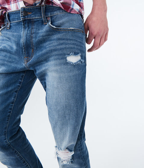 Flex Effects Super Skinny Medium Wash Destroyed Jean Flex Effects Super Skinny Medium Wash Destroyed Jean