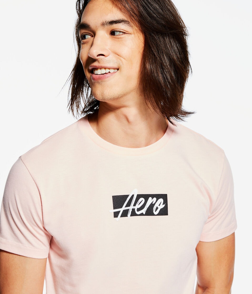Aero Script Box Logo Graphic Tee