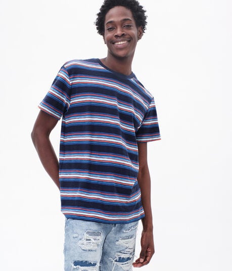 Striped Slub Crew Tee