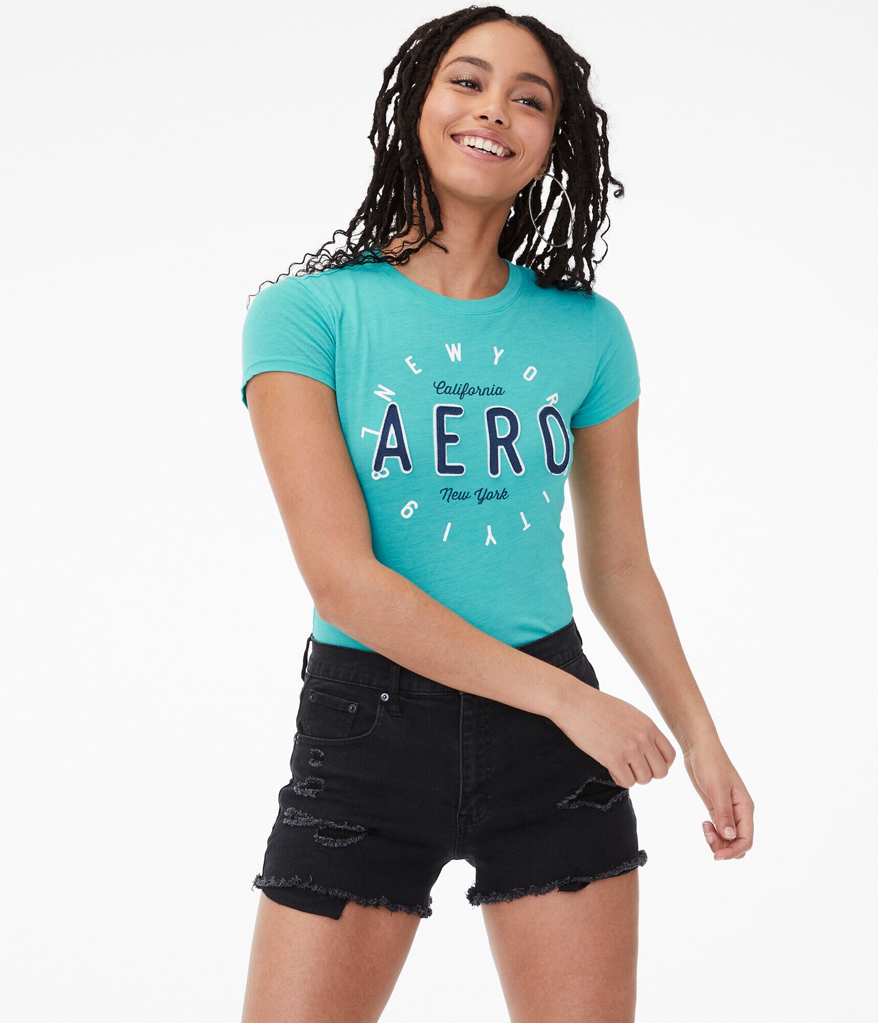 Cali Aero New York Appliqu&eacute; Graphic Tee