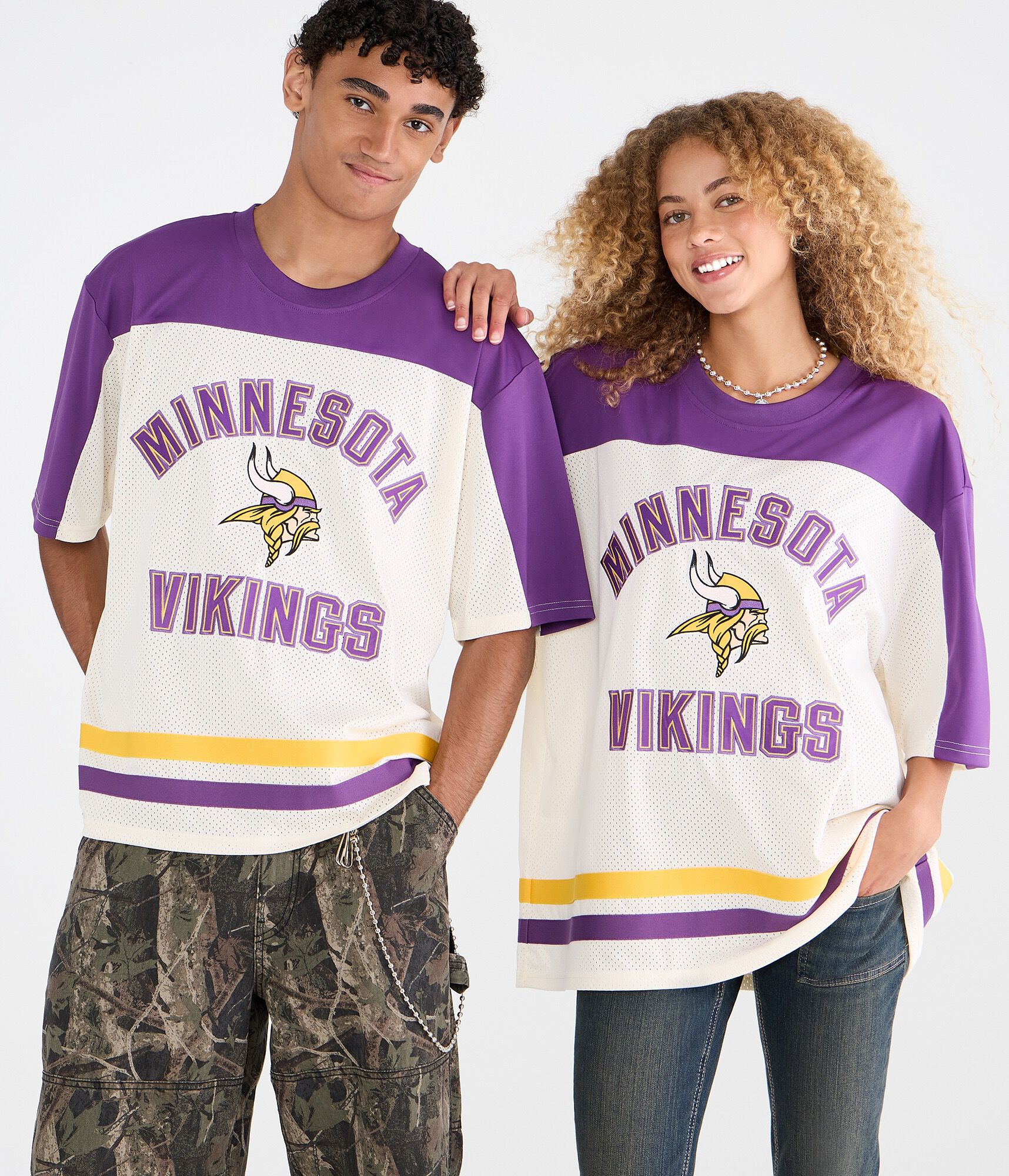 Minnesota Vikings Colorblock Mesh Top