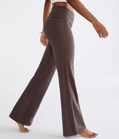Flare Mid-Rise Fold-Over Pants Flare Mid-Rise Fold-Over Pants
