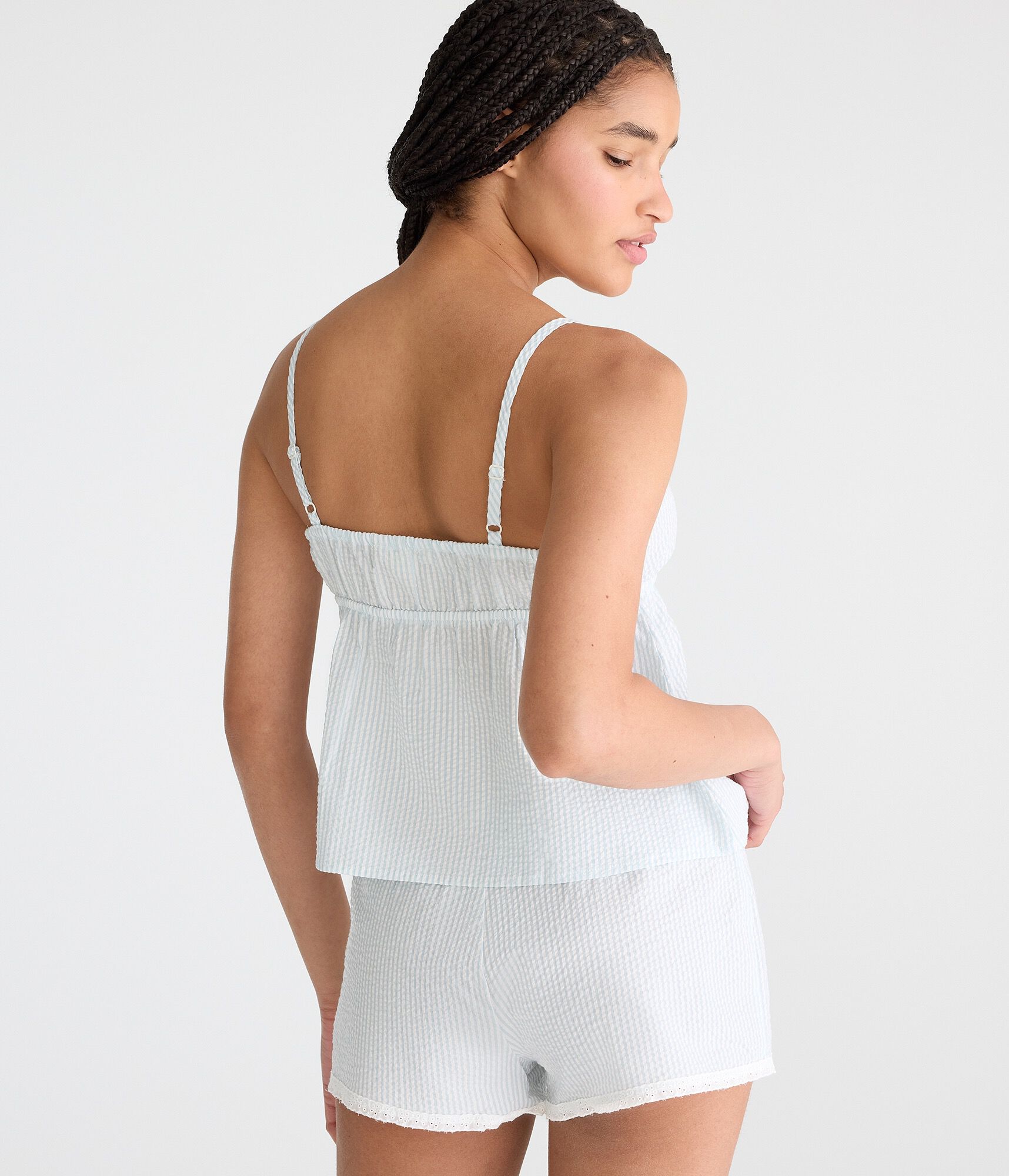 Seersucker Stripe Babydoll Sleep Cami