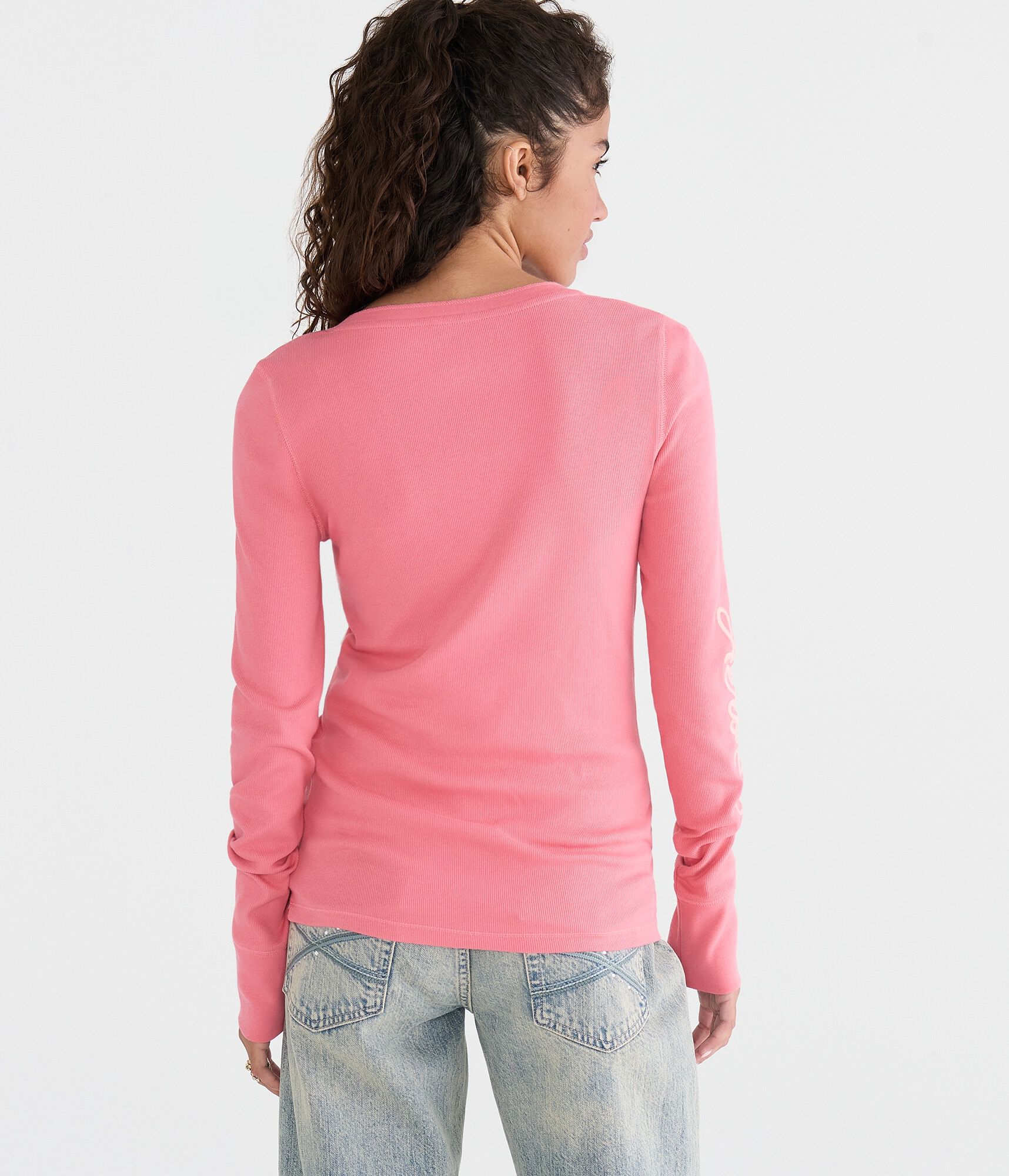 Long Sleeve Aero NYC Graphic Henley