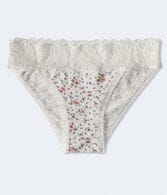 Floral Lace-Trim Bikini