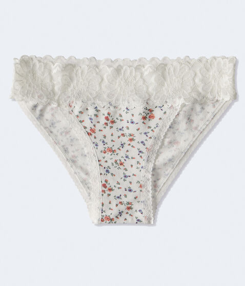 Floral Lace-Trim Bikini Floral Lace-Trim Bikini