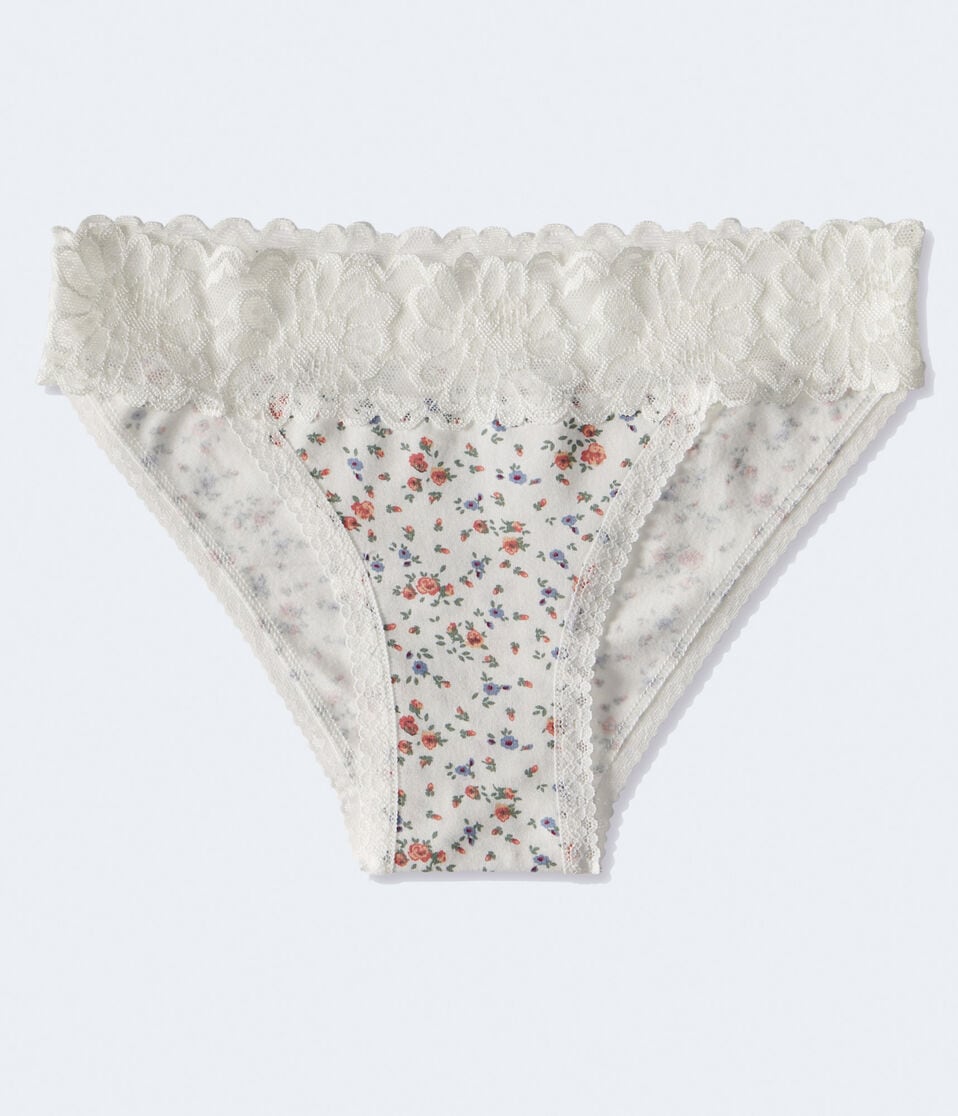 Floral Lace-Trim Bikini
