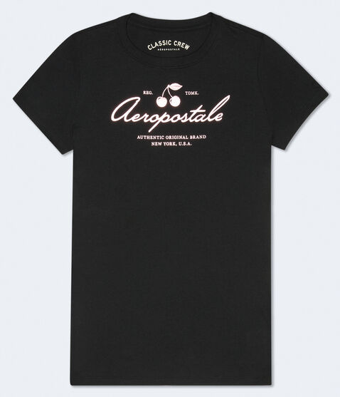 Aeropostale Cherries Foil Graphic Tee Aeropostale Cherries Foil Graphic Tee