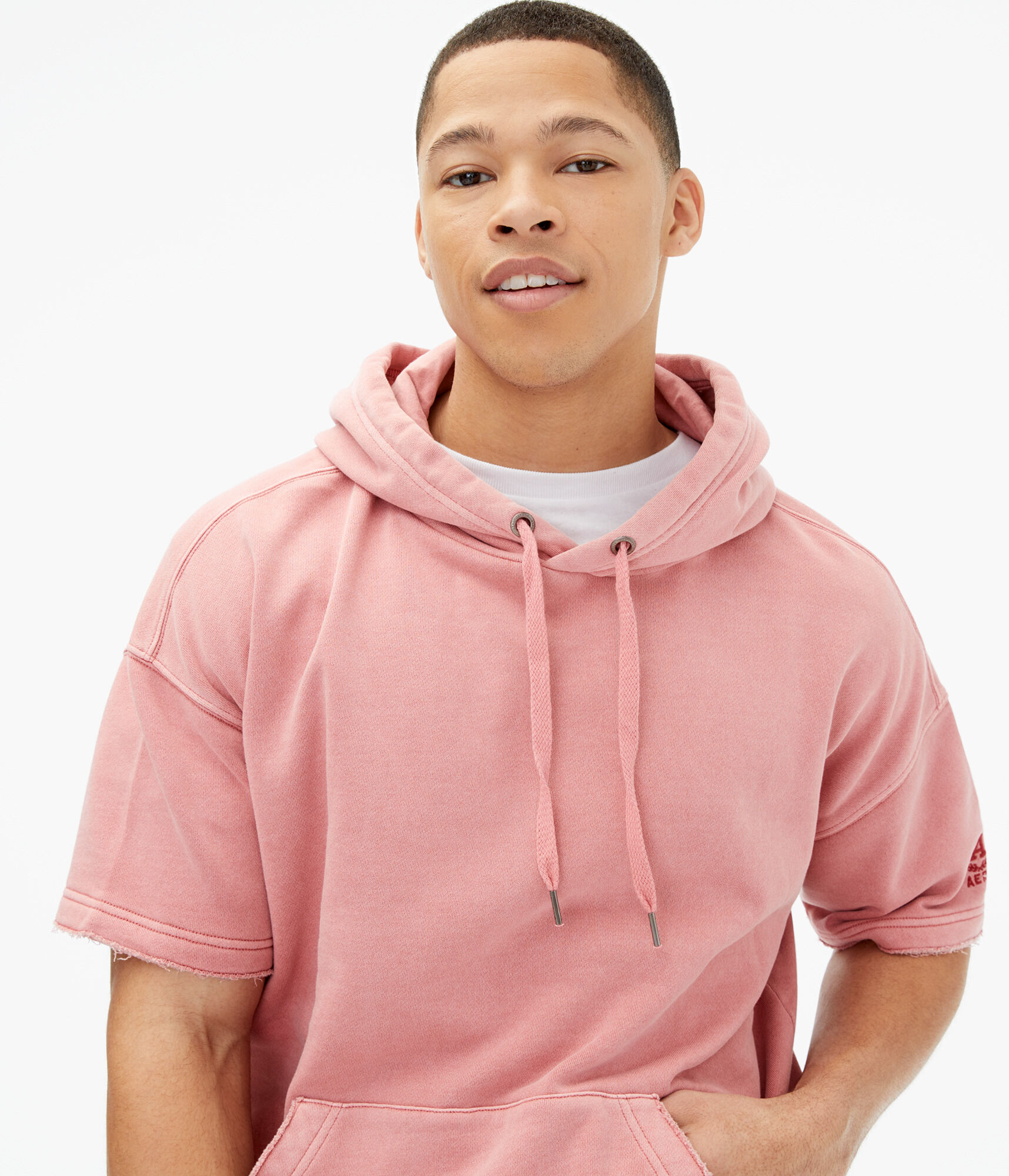 Short Sleeve Gym Pullover Hoodie