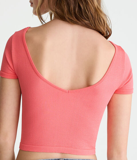 Seriously Soft Seamless Wear 2 Ways Baby Tee Seriously Soft Seamless Wear 2 Ways Baby Tee