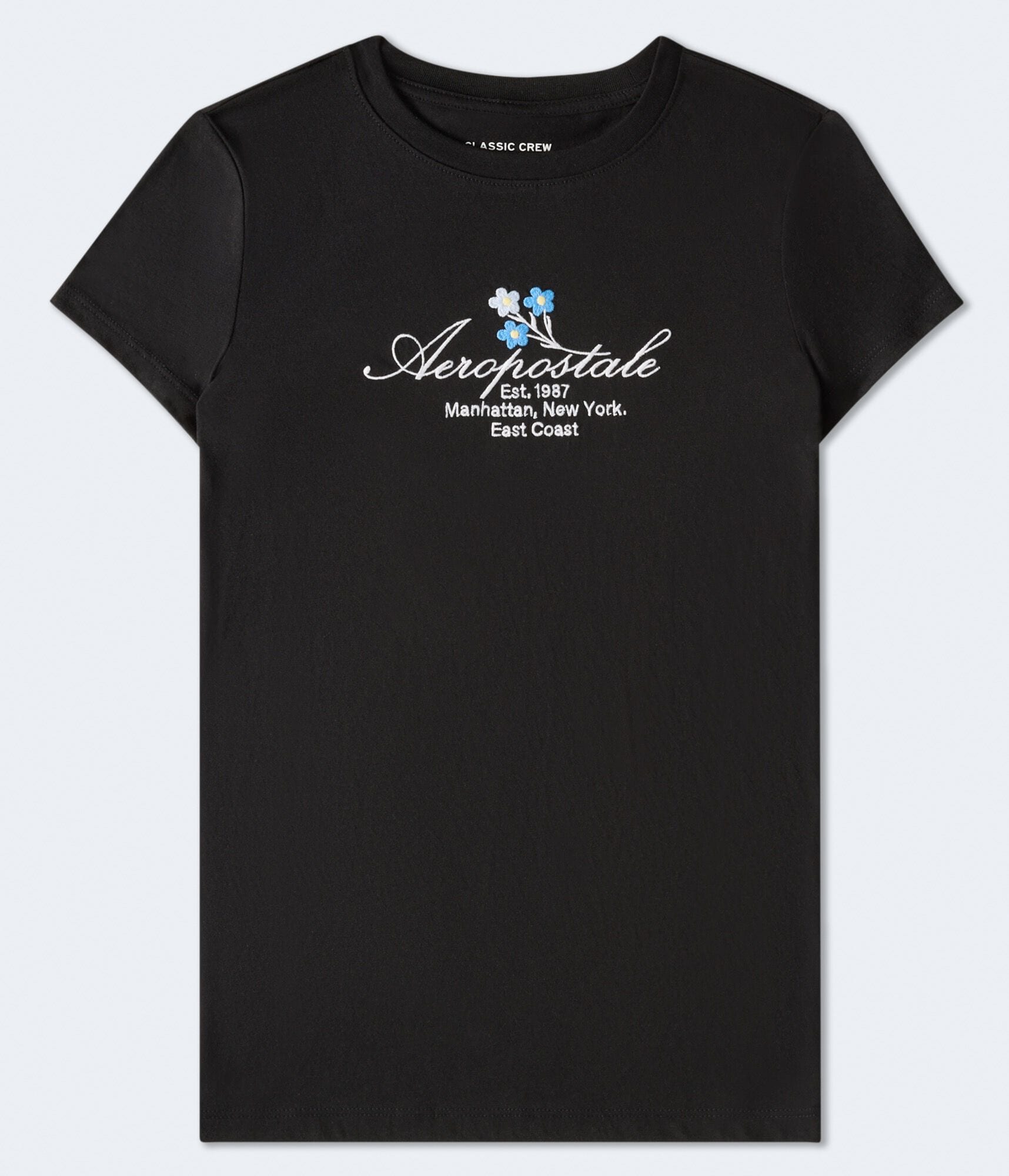 Aeropostale Script Floral Graphic Tee