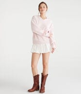 Solid Notch-Neck Sweatshirt