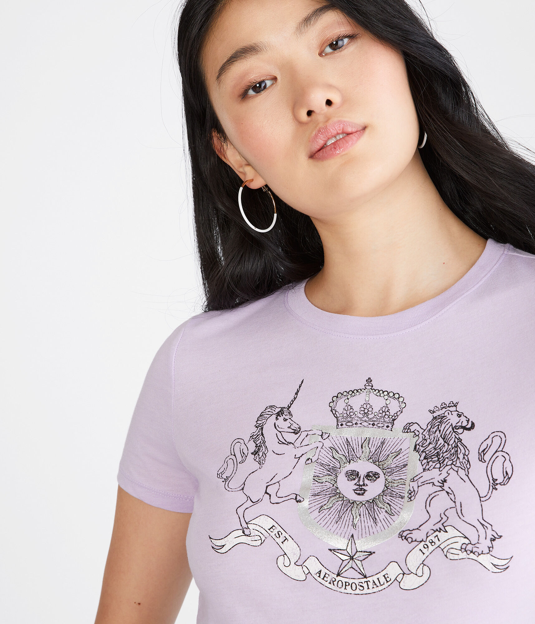 Unicorn Lion Crest Graphic Tee