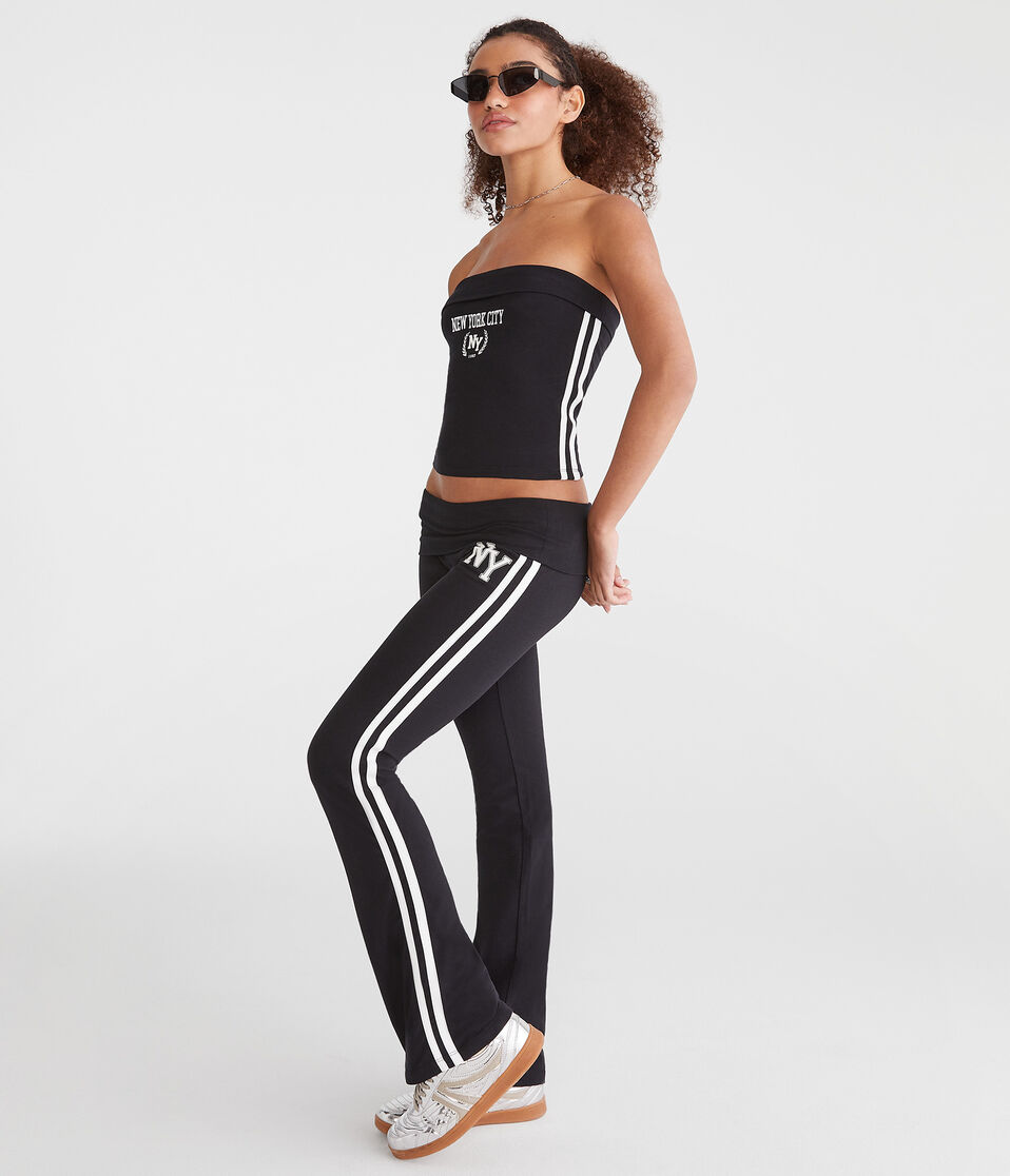NY Mid-Rise Fold-Over Flare Leg Pants