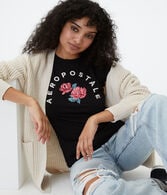 Aeropostale Arch Floral Graphic Tee