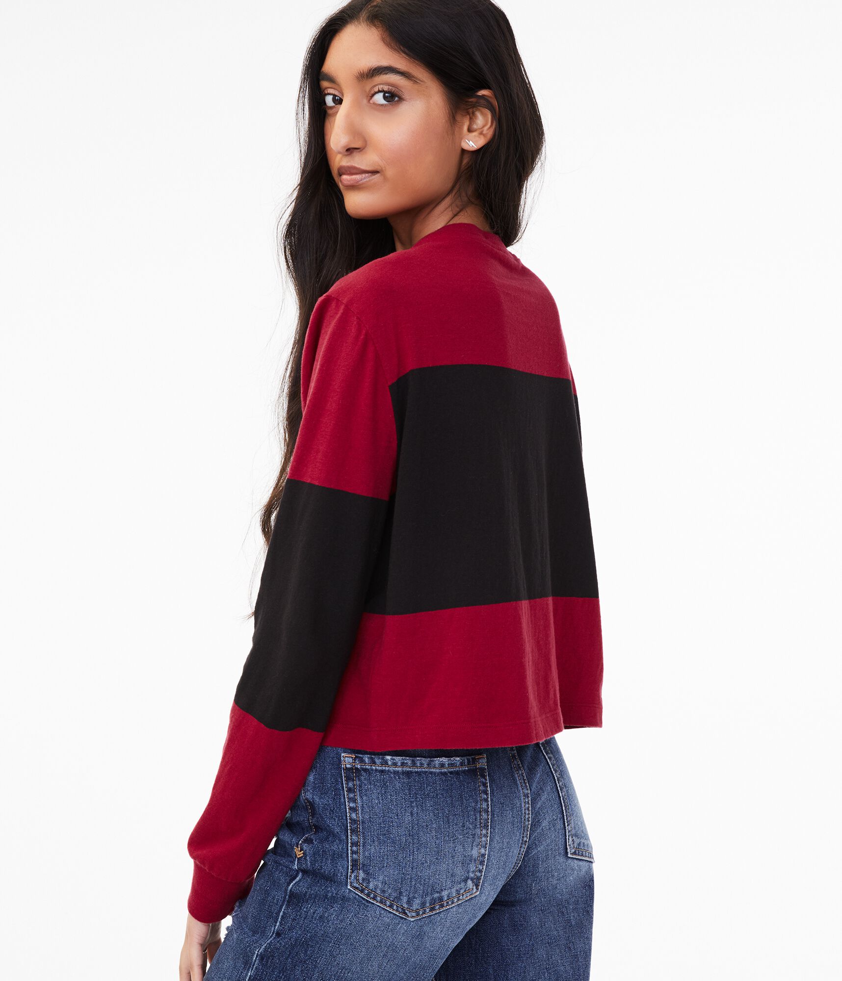 Long Sleeve Striped Tomboy Crew Tee